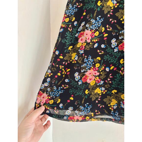 No.6 X Madewell Beacon Silk Dress in Garden Bouquet- Size 8 - Picture 4 of 6